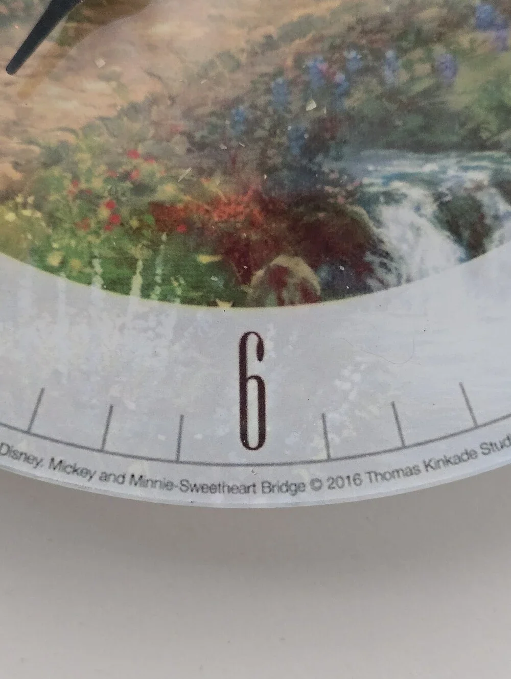 Disney Mickey & Minnie Sweetheart Bridge Thomas Kinkade Wall Clock 2016